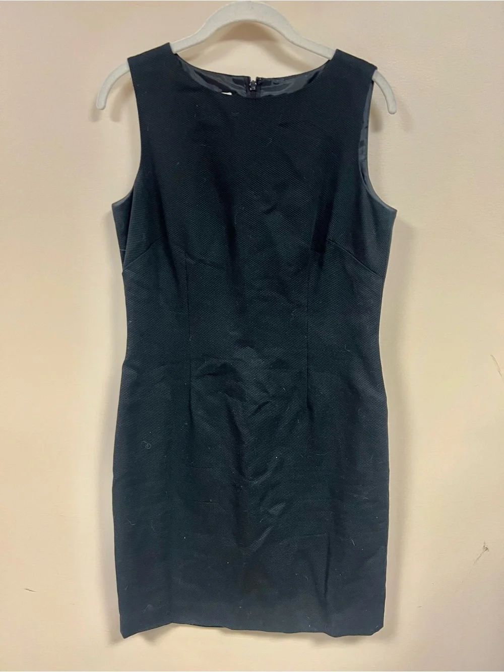 Talbots Classic Sleeveless Black Sheath Dress 8